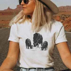Western Graphic Tee Cow Shirt Western Shirt Cow Tshirt